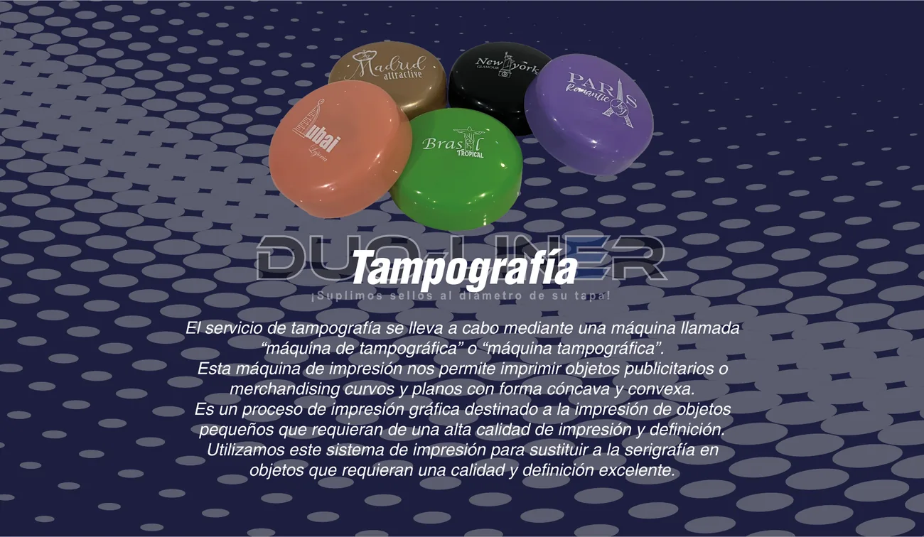 Tampografia en tapas